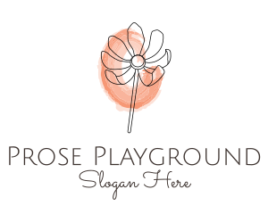 Nature Watercolor Flower logo design