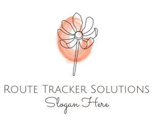 Nature Watercolor Flower logo design