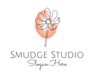 Nature Watercolor Flower logo design