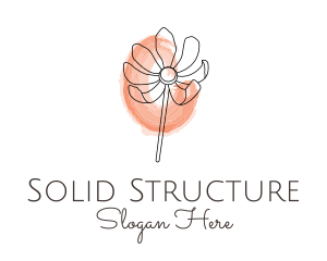 Nature Watercolor Flower logo design