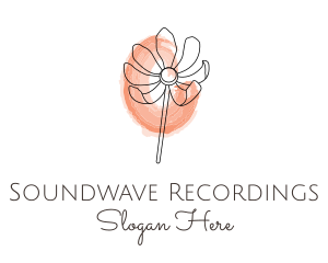 Nature Watercolor Flower logo design