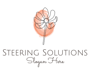 Nature Watercolor Flower logo design