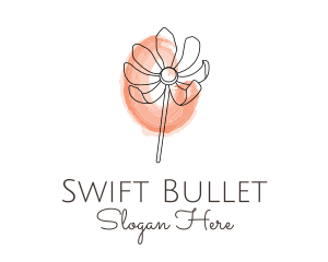 Nature Watercolor Flower logo design