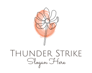 Nature Watercolor Flower logo design