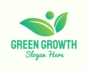 Green Gradient Environmentalist logo design