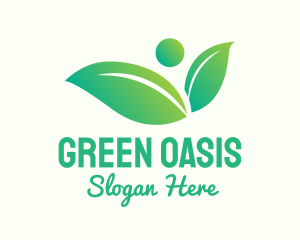 Green Gradient Environmentalist logo design