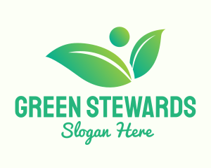 Green Gradient Environmentalist logo design