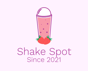 Strawberry Smoothie Drink  logo design