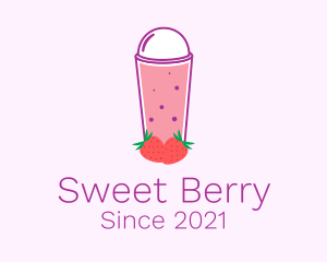 Strawberry Smoothie Drink  logo