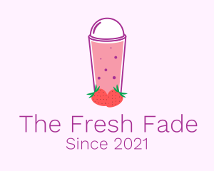 Strawberry Smoothie Drink  logo design