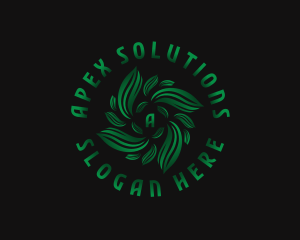 Leaves Wreath Plant Logo