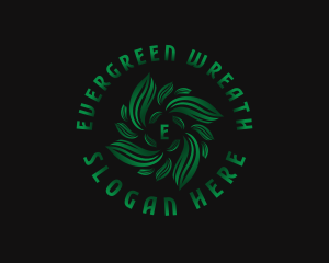 Leaves Wreath Plant logo design