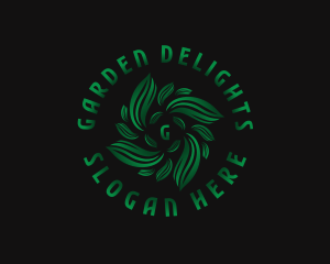 Leaves Wreath Plant logo design