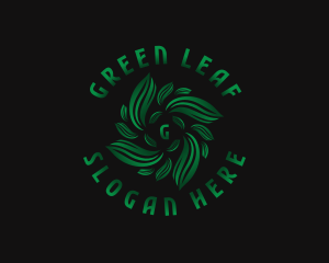 Leaves Wreath Plant logo design