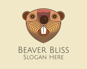 Wooden Beaver Face  logo