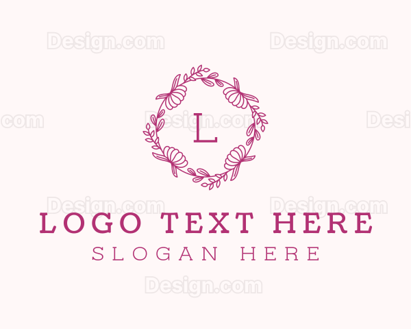 Flower Wreath Garden Logo