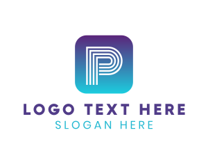 App - Letter P App logo design