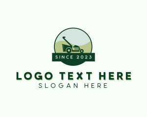 Grass Cutting Lawn Mower logo