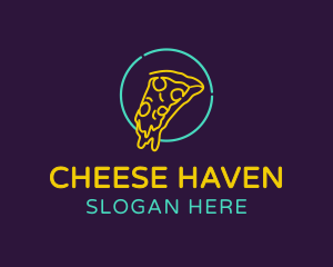 Neon Cheese Pizza logo