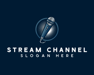 Mic Singer Streaming logo design