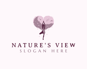 Woman Heart Tree logo design