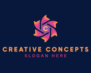 Creative Flower Startup logo design