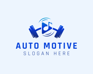 Music Fitness Motivation logo design