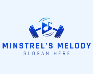 Music Fitness Motivation logo design