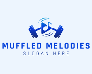 Music Fitness Motivation logo design