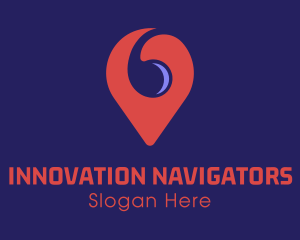 Spiral Location Pin logo design