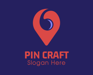 Spiral Location Pin logo design