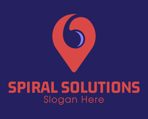 Spiral Location Pin logo