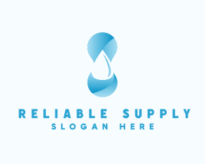 Water Supply Droplet logo design