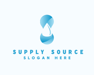 Water Supply Droplet logo design