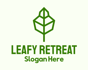 Natural Tree Leaf  logo design