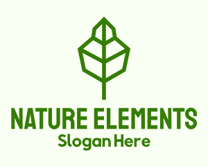 Natural Tree Leaf  logo design