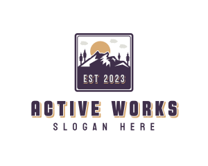 Mountain Outdoor Adventure logo design