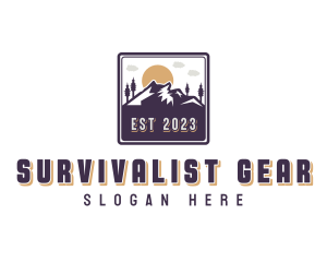 Mountain Outdoor Adventure logo design