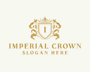 Luxury Crown Shield Boutique logo design