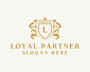 Luxury Crown Shield Boutique logo design