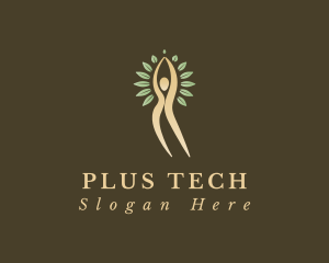 Yoga Human Plant Logo