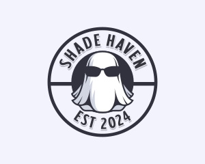 Sunglasses Ghost Halloween logo