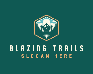 Camping Mountain Trail logo design