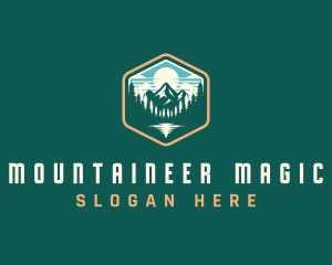 Camping Mountain Trail logo design