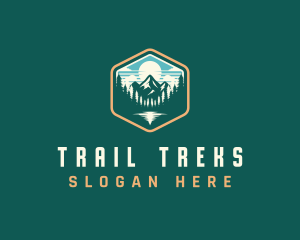 Camping Mountain Trail logo design