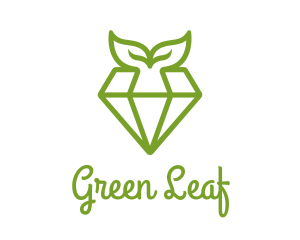 Organic Herbal Diamond logo design