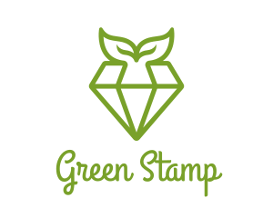 Organic Herbal Diamond logo design