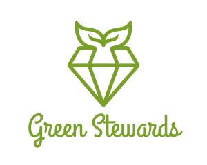 Organic Herbal Diamond logo design