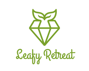 Organic Herbal Diamond logo design