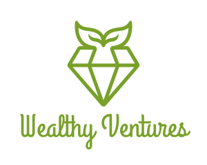 Organic Herbal Diamond logo design